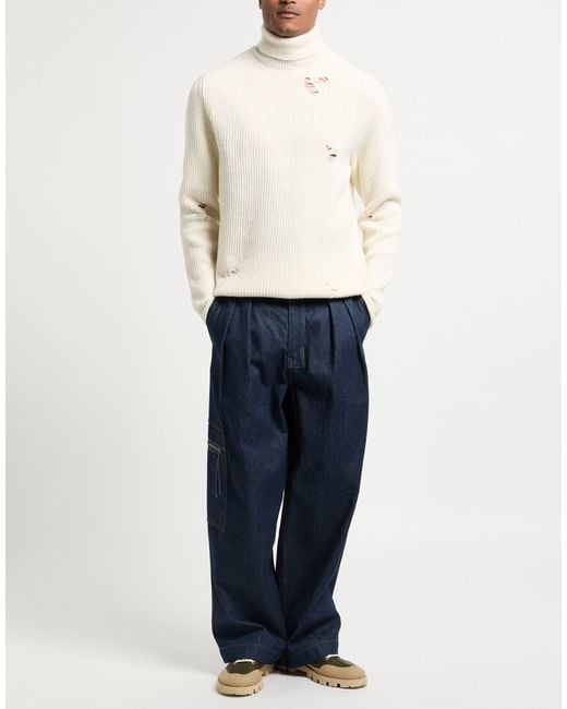 Grifoni White Turtleneck Virgin Wool for men