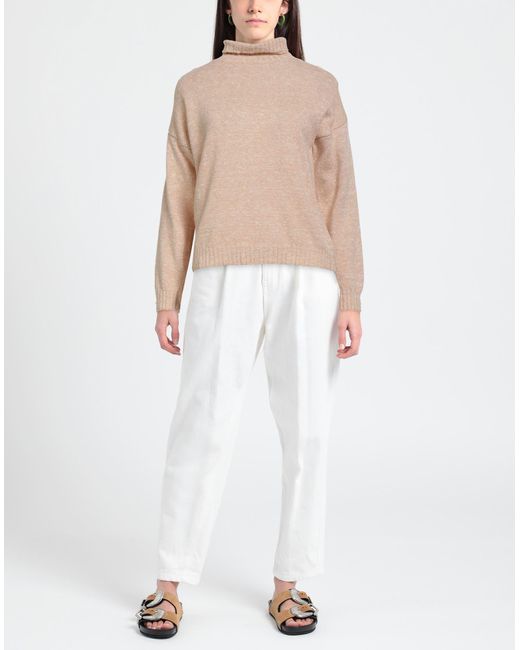 Anneclaire Natural Turtleneck Wool, Silk