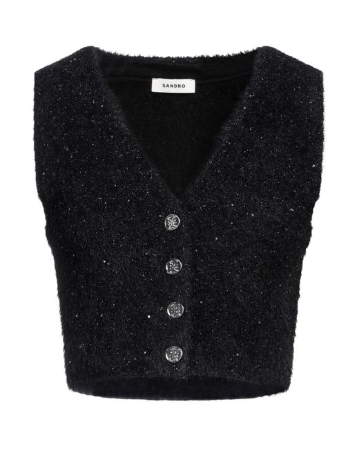 Sandro Black Waistcoat