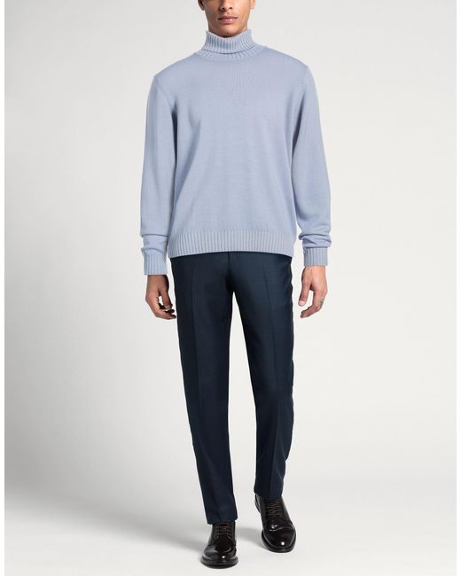 FILIPPO DE LAURENTIIS Blue Turtleneck for men