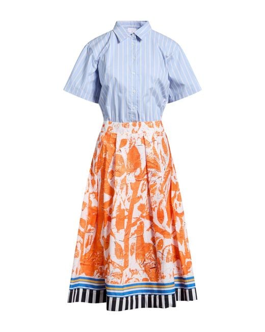 Stella Jean White Midi Dress