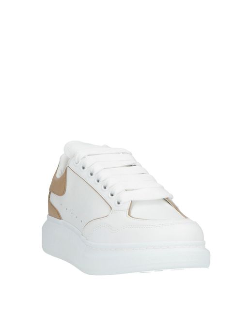 McQueen White Camel Sneakers Leather