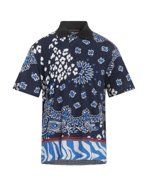 Just Cavalli Blue Polo Shirt for men