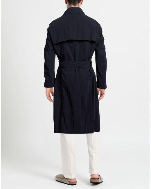 Emporio Armani Blue Overcoat & Trench Coat for men