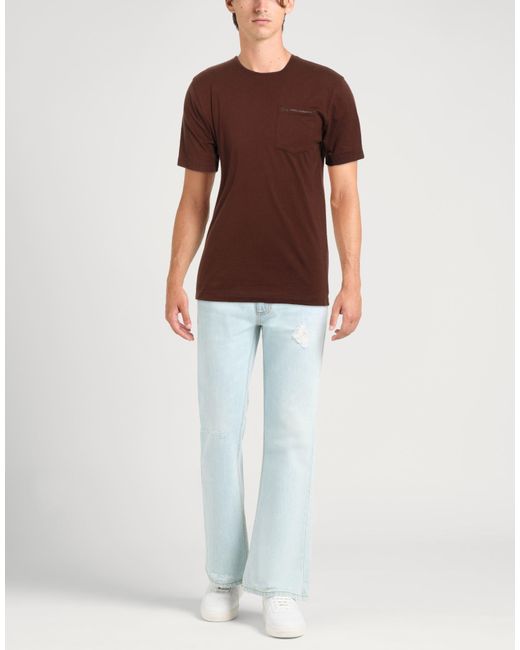 Daniele Alessandrini Brown T-Shirt Cotton for men