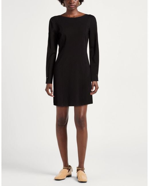 Pennyblack Black Mini Dress Viscose, Polyamide, Elastane