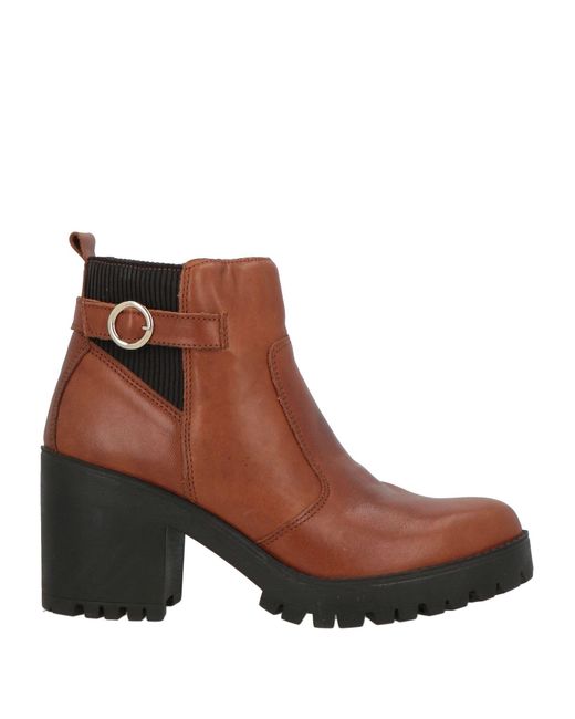 Igi&co Brown Ankle Boots Calfskin