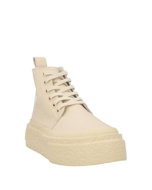 MM6 by Maison Martin Margiela Natural Ankle Boots Leather