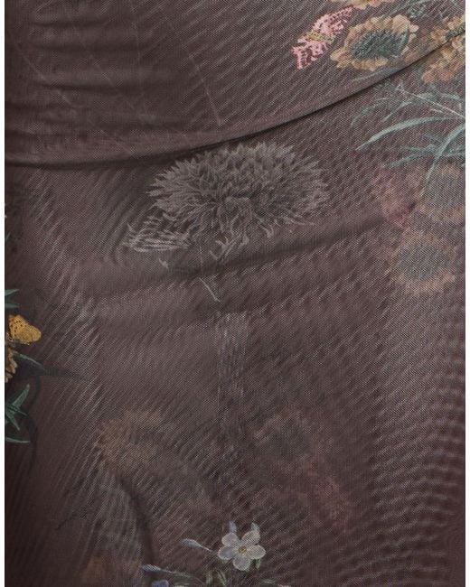 ViCOLO Brown Midi Dress Polyester, Elastane