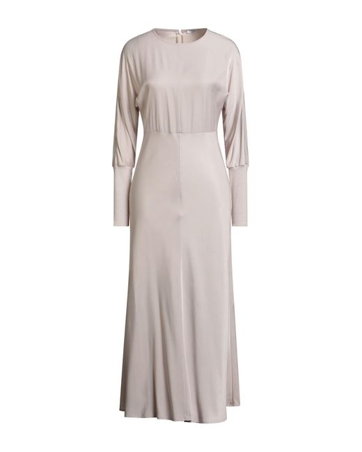 Peserico Gray Midi Dress Viscose, Polyester, Virgin Wool