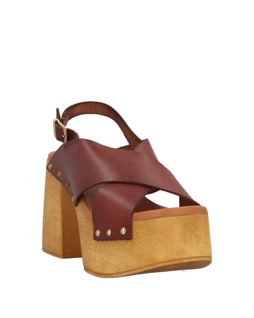 SOFIA MARE Brown Sandals Leather
