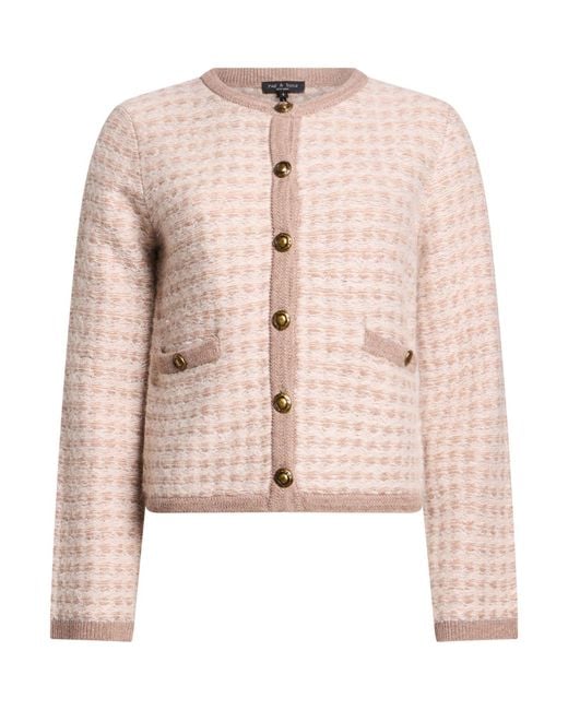 Rag & Bone Pink Cardigan Wool, Polyamide, Viscose, Acrylic, Superkid Mohair