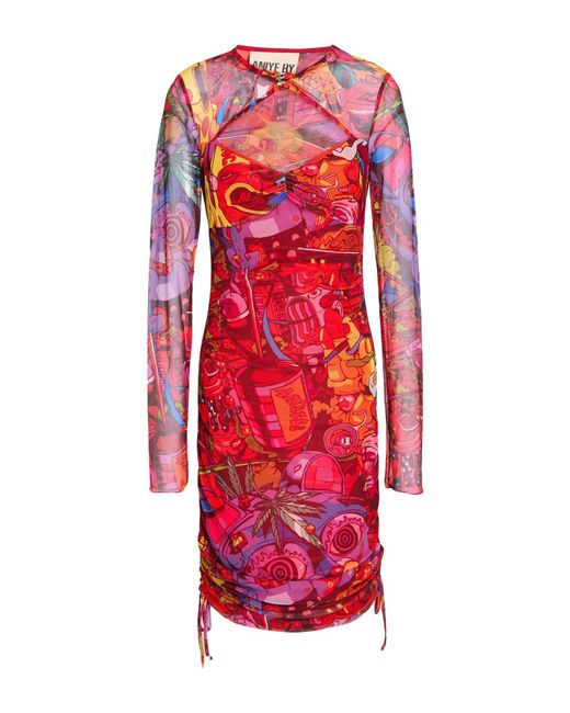 Aniye By Red Midi Dress Polyester, Elastane