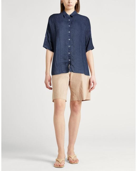 120% Lino Blue Shirt