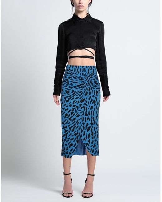Diane von Furstenberg Blue Midi Skirt
