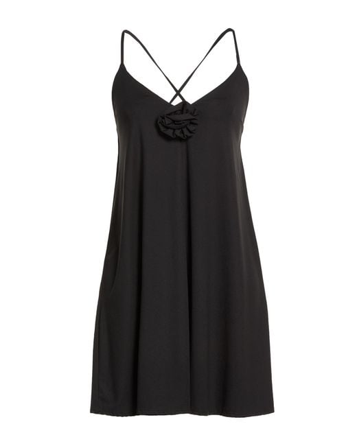 Fisico Black Mini Dress Polyamide, Elastane