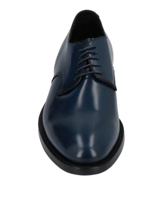 RICHARD OWE'N Blue Lace-Up Shoes Soft Leather for men