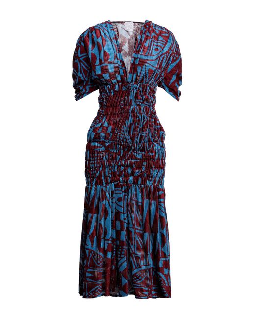 Stella Jean Blue Midi Dress