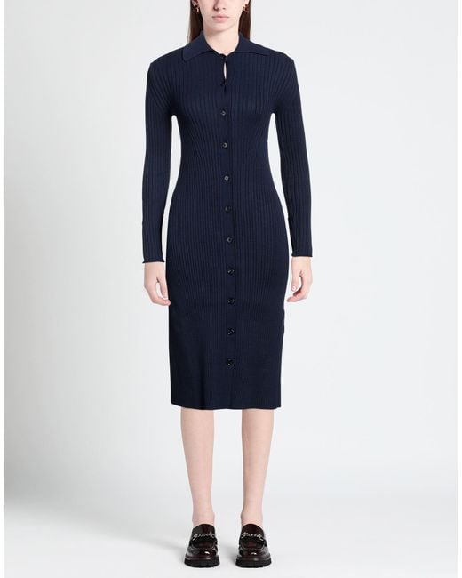 Semicouture Blue Midi Dress