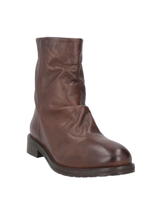 METISSE Brown Ankle Boots Calfskin
