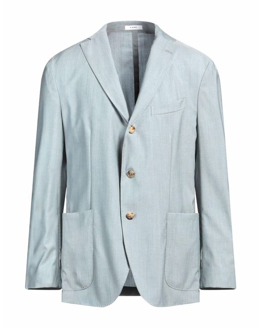 Boglioli Blue Light Blazer Virgin Wool, Lyocell, Elastane for men