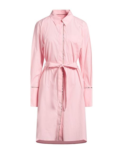 Burberry Midi Dress Cotton, Elastane in Pink | Lyst Burberry Midi Dress Cotton, Elastane in Pink | Lyst
