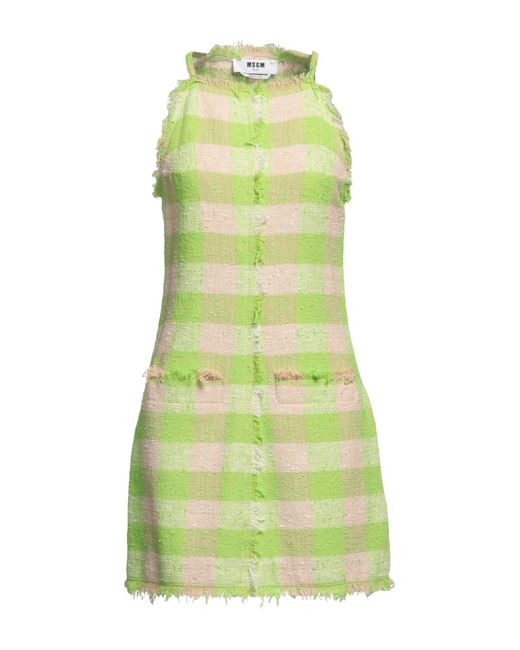 MSGM Green Mini Dress