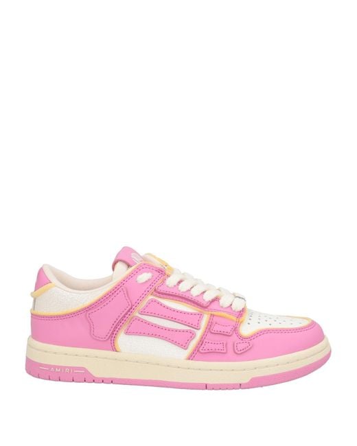 Amiri Pink Sneakers Leather, Textile Fibers