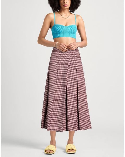 P.A.R.O.S.H. Purple Midi Skirt