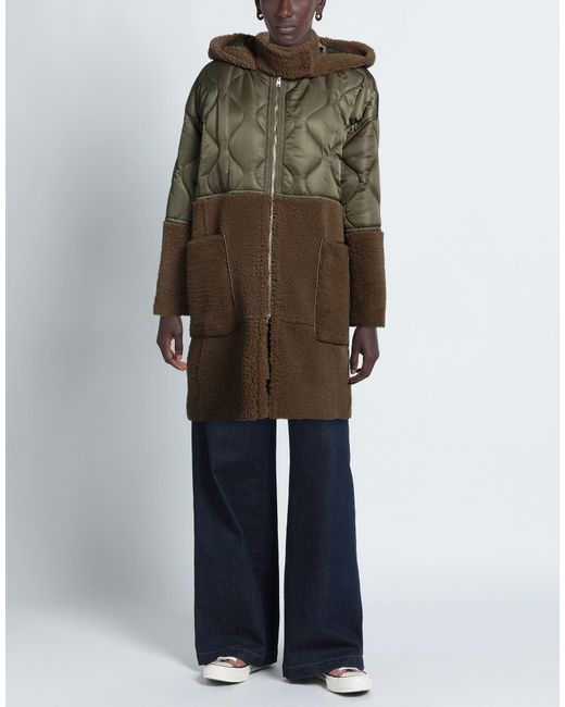 Blancha Green Military Shearling & Teddy Shearling, Polyester, Polyamide, Polypropylene
