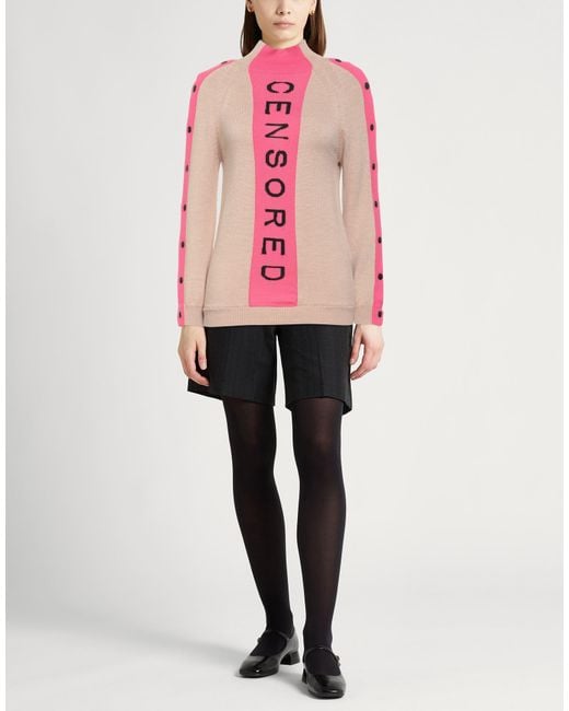 Trussardi Pink Turtleneck Wool