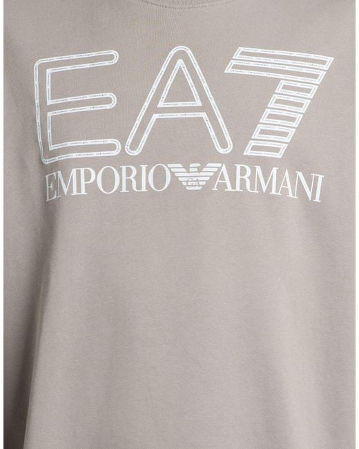EA7 Gray Sweatshirt Cotton, Elastane for men