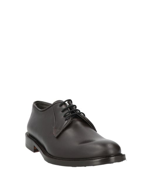 JP/DAVID Brown Dark Lace-Up Shoes Leather for men