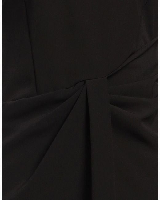 Moschino Black Flared V-Neck Crepe Mini Dress