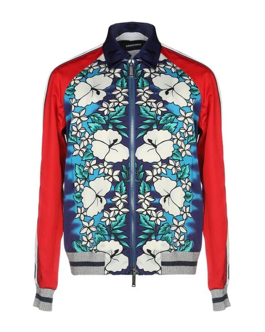 DSquared² Red Jacket Viscose, Cotton, Polyester, Polyamide, Elastane for men