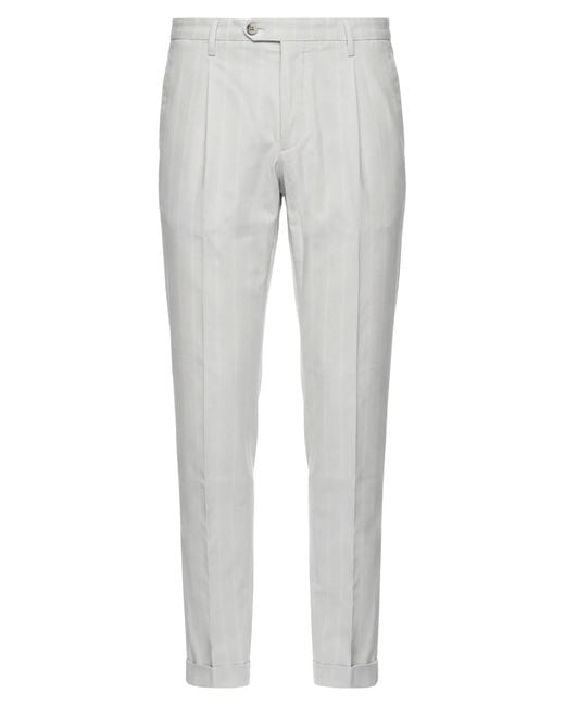 Michael Coal Gray Light Pants Cotton, Elastane for men