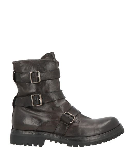 Officine Creative Brown Dark Ankle Boots Leather for men