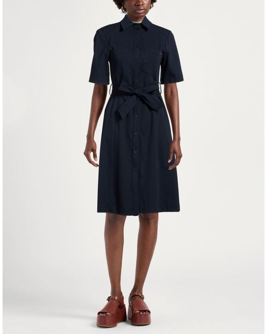 midi dress kaos Midi Tencel-linen Blend Dress