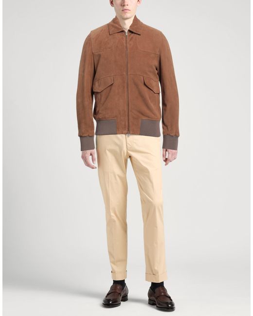 PT Torino Brown Tan Jacket Leather for men