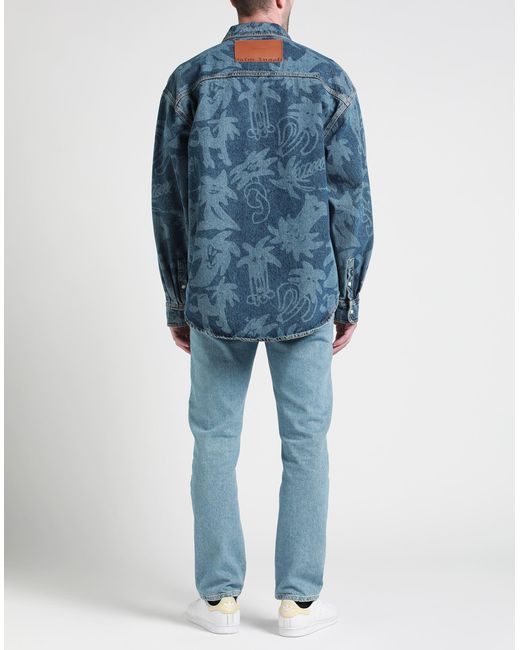 Palm Angels Blue Denim Outerwear for men