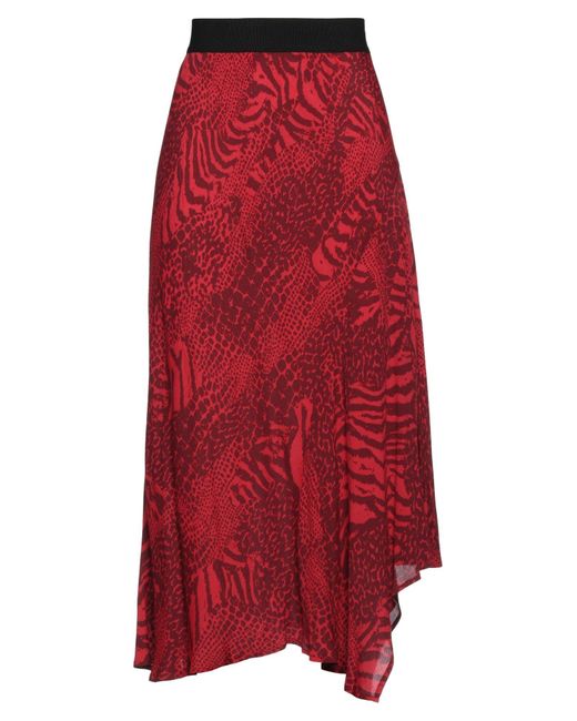 Twin Set Red Midi Skirt