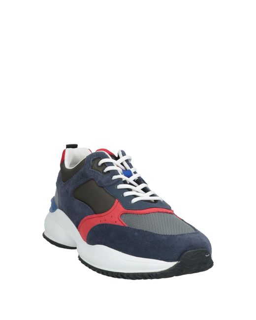 Hogan Blue Sneakers Leather, Textile Fibers for men