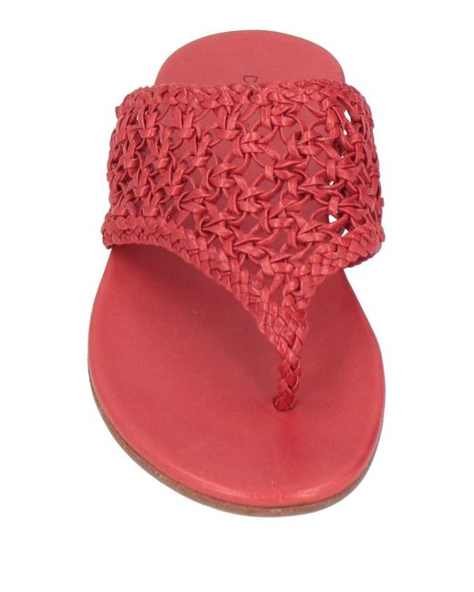 Roberto Del Carlo Red Thong Sandal