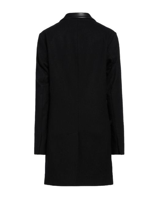 Karl Lagerfeld Black Coat Wool, Polyamide, Cashmere