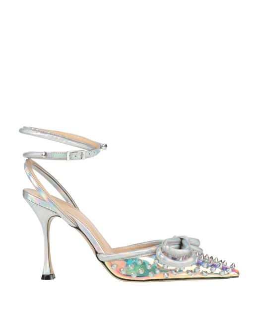 Mach & Mach Metallic Pumps Leather, Synthetic Material