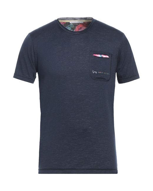 Grey Daniele Alessandrini Blue T-shirt for men