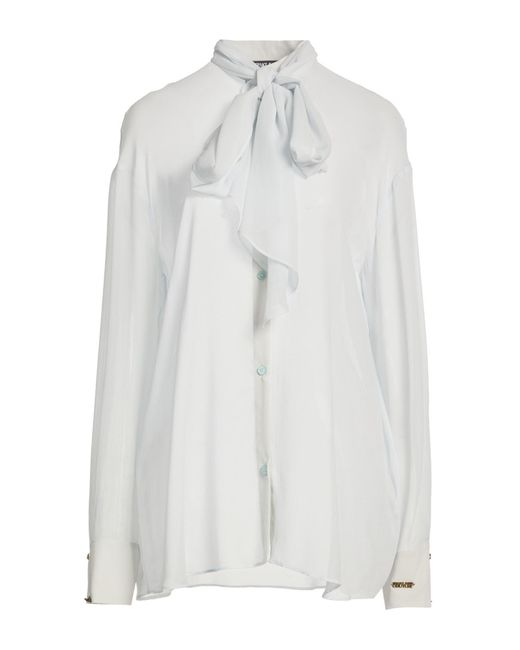 Versace Jeans Couture White Sky Shirt Silk