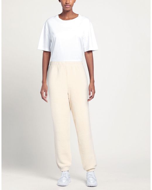 GOOD AMERICAN Natural Ivory Pants Cotton, Polyester