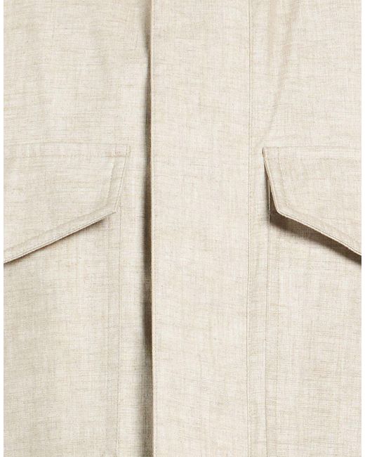 Moorer Natural Jacket Linen, Polyurethane, Polyester for men