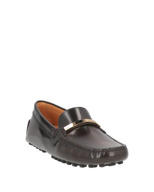 Tod's Gray Dark Loafers Leather